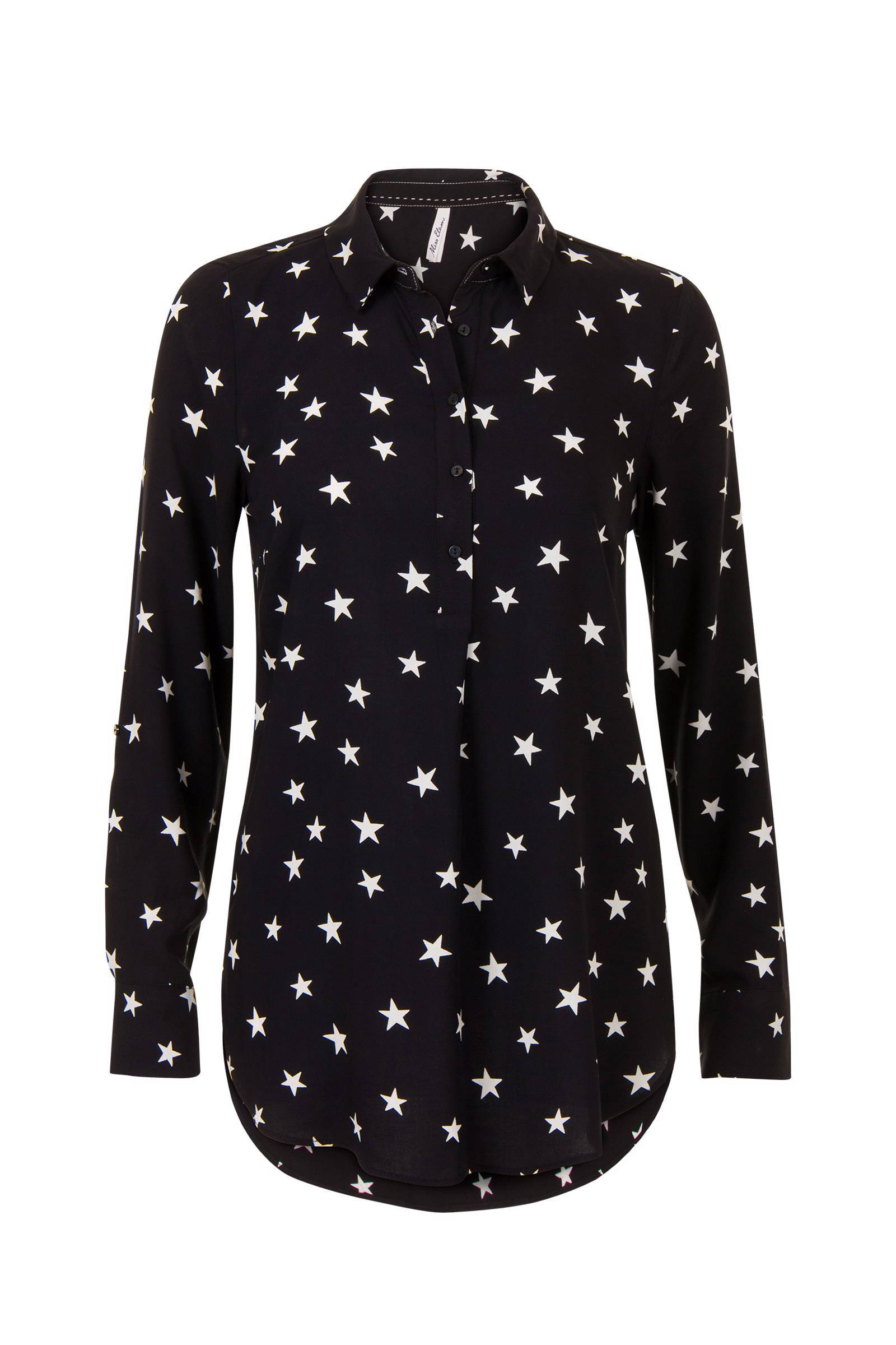 zwarte blouse met sterren zwarte blouse met sterren